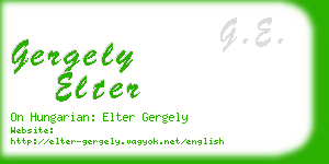 gergely elter business card